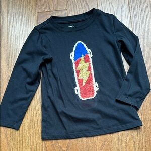 Epic Threads Black and Red Long Sleeve Tee